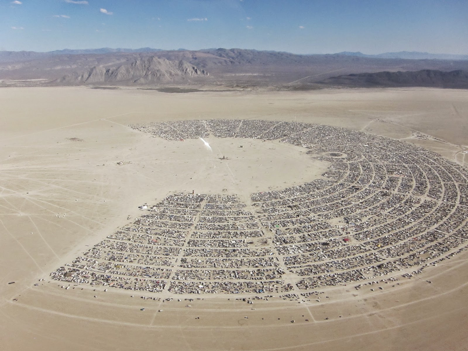 Ariel view of Burning Man.